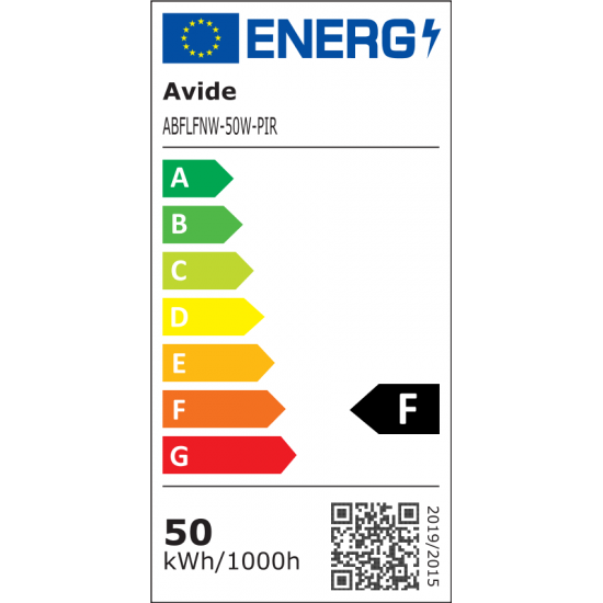 Avide LED Προβολέας Slim SMD Framelesss 50W Λευκό 4000K Φωτοκύτταρο