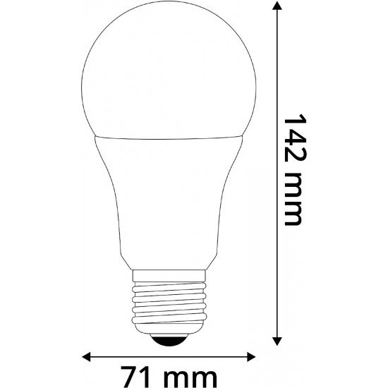 Avide LED Κοινή A70 16W E27 Θερμό 2700K Υψηλής Φωτεινότητας