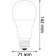 Avide LED Κοινή A70 16W E27 Θερμό 2700K Υψηλής Φωτεινότητας