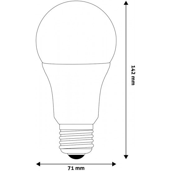 Avide LED Κοινή A70 16W E27 Ψυχρό 6400K Υψηλής Φωτεινότητας