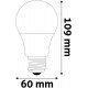 Avide LED Κοινή A60  9.5W E27 Θερμό 3000K Υψηλής Φωτεινότητας