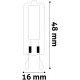 Avide LED G9  2.2W COB 300° Θερμό 3000K