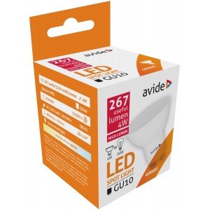 Avide LED Σπότ Αλουμίνιο + Πλαστικό 4W GU10 Λευκό 4000K Avide LED Σπότ Αλουμίνιο + Πλαστικό 4W GU10 Λευκό 4000K