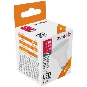 Avide LED Σπότ Πλαστικό 7W GU10 Λευκό 4000K Ντιμαριζόμενο Avide LED Σπότ Πλαστικό 7W GU10 Λευκό 4000K Ντιμαριζόμενο