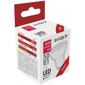 Avide LED Σπότ Αλουμίνιο + Πλαστικό 7W GU10 110° Θερμό 3000K Υψηλής Φωτεινότητας Avide LED Σπότ Αλουμίνιο + Πλαστικό 7W GU10 110° Θερμό 3000K Υψηλής Φωτεινότητας