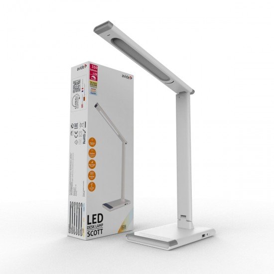Avide LED Φωτιστικό Γραφείου Scott Άσπρο12W
