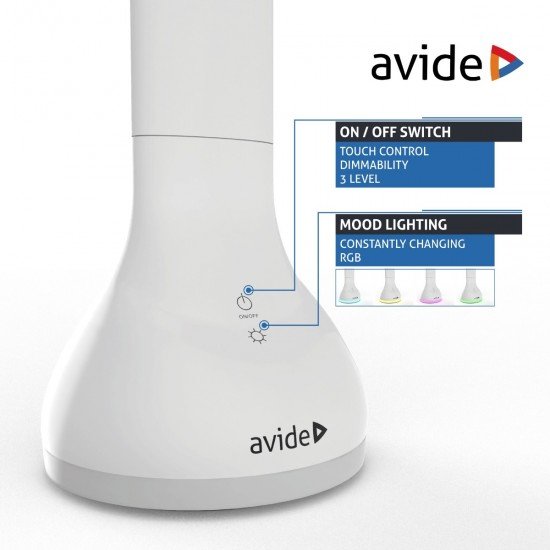 Avide LED Φωτιστικό Γραφείου RGB Mood Light Άσπρο 4W