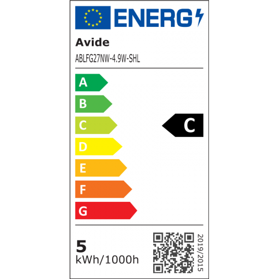 Avide LED Λάμπα Filament Σφαίρα 4.9W E27 A60 NW 4000K Super High Lumen