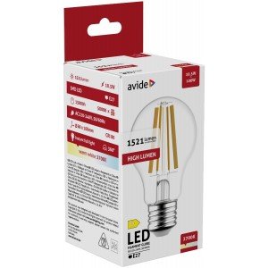 Avide LED Filament Κοινή 10.5W E27 A65 360° Θερμό 2700K Υψηλής Φωτεινότητας