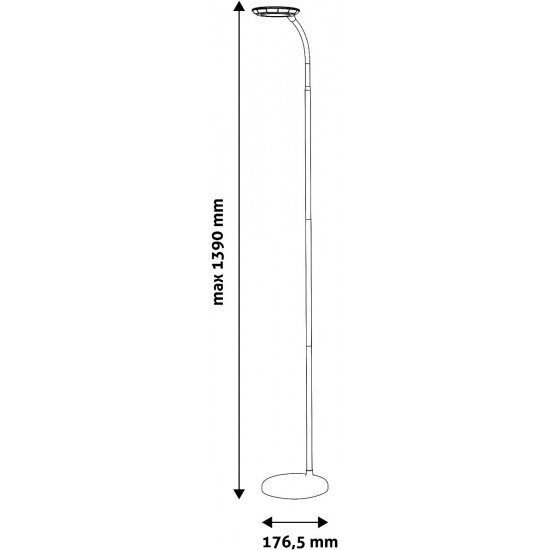 Avide LED Φωτιστικό Δαπέδου Angel 12W Λευκό 4000K Μαύρο