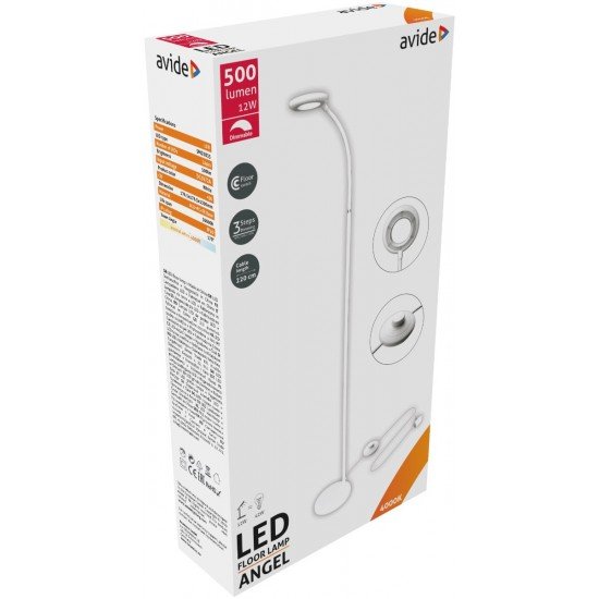 Avide LED Φωτιστικό Δαπέδου Angel 12W Λευκό 4000K Άσπρο