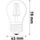Avide LED Filament Σφαιρική 6W E27 360° Θερμό 2700K Υψηλής Φωτεινότητας