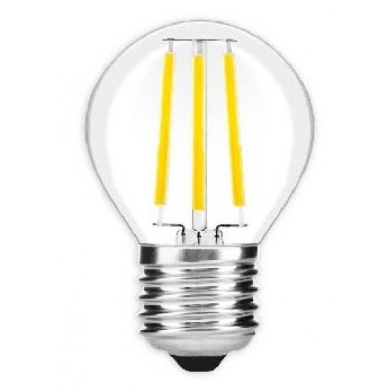 Avide LED Filament Σφαιρική 6W E27 360° Θερμό 2700K Υψηλής Φωτεινότητας