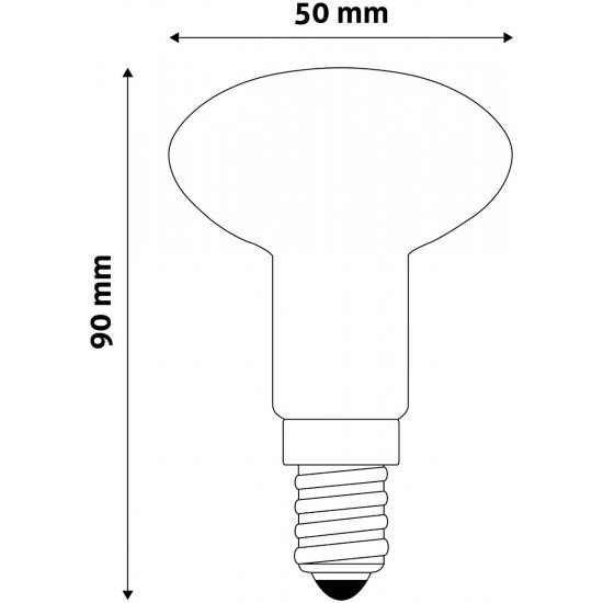 Avide LED Filament R50 4W E14 160° Θερμό 2700K