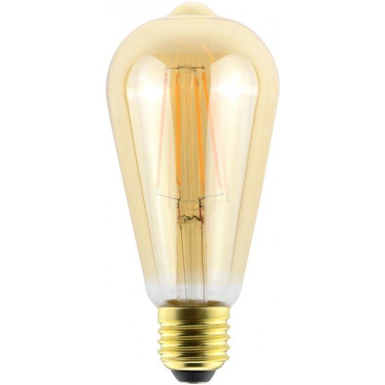 Avide LED Filament ST57 7W E27 360° Θερμό 2500K Ντιμαριζόμενο/Κεχριμπάρι
