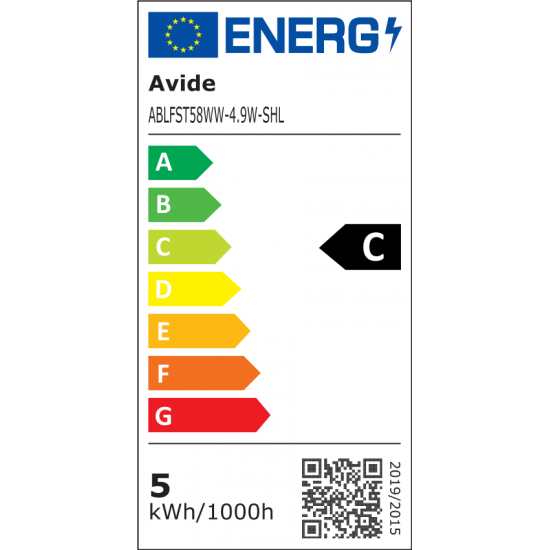 Avide LED Filament ST58 4.9W E27 Θερμό 2700K Super Υψηλής Φωτεινότητας