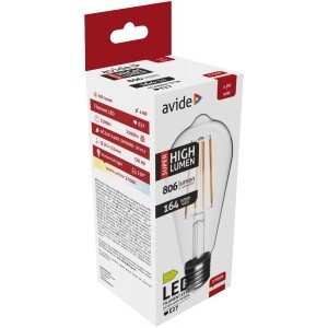 Avide LED Filament ST58 4.9W E27 Θερμό 2700K Super Υψηλής Φωτεινότητας Avide LED Filament ST58 4.9W E27 Θερμό 2700K Super Υψηλής Φωτεινότητας