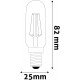 Avide LED Filament T25 2W E14 Λευκό 4000K