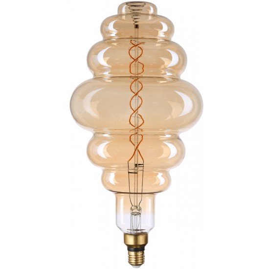 Avide LED Jumbo Bixby Κεχριμπάρι 8W E27 2400K Ντιμαριζόμενο 200x410mm