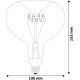Avide LED Jumbo Filament Eshima 190x255.0mm Smoky 6W E27 2400K Ντίμ