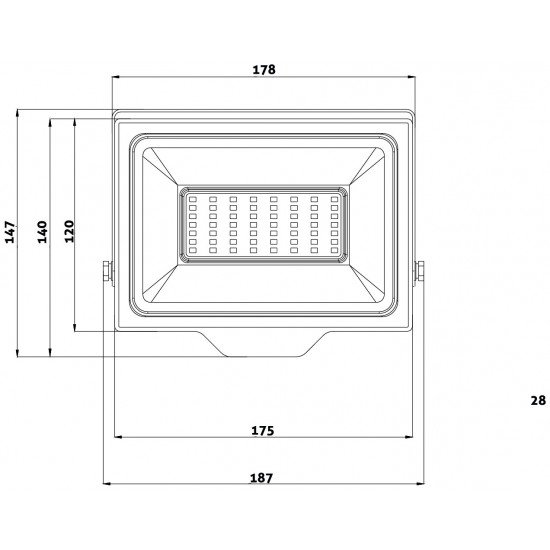 Avide LED Προβολέας Slim SMD 50W Ψυχρό 6400K