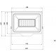 Avide LED Προβολέας Slim SMD 50W Ψυχρό 6400K