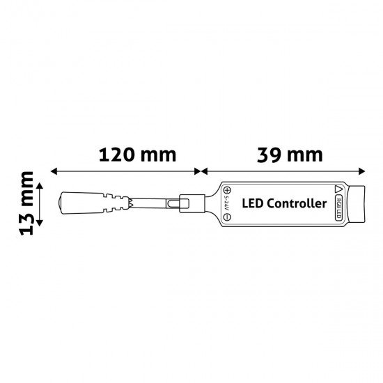 Avide LED Ταινία 12V 72W RGB 24 Πλήκτρα IR Τηλεχειριστήριο και Ελεγκτής