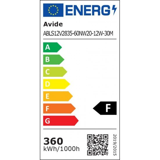 Avide Ταινία LED 12V 12W 4000K IP20 30m