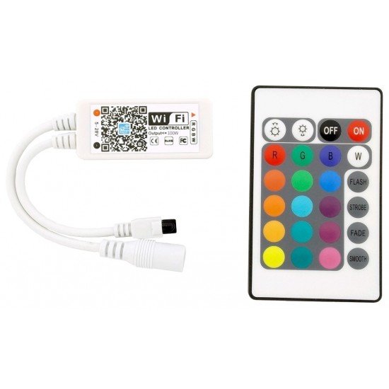 Avide LED Ταινία 12V 100W RGB+W IR Τηλεχειριστήριο και WIFI Ελεγκτής
