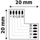 Avide LED Ταινία 12V RGB+W L Σύνδεσης