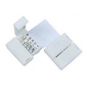 Avide LED Strip 12V RGB+W  L Connector με κλιπ (10 τμχ)