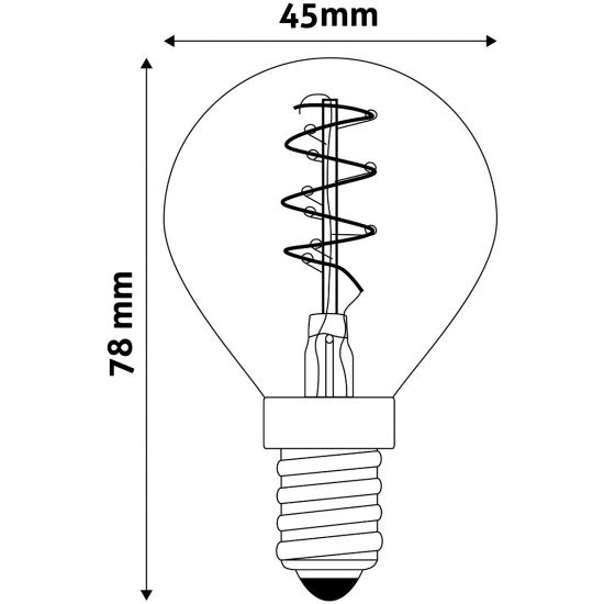 Avide LED Soft Filament Σφαιρική 3W E14 360° Θερμό 2700K