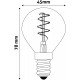 Avide LED Soft Filament Σφαιρική 3W E14 360° Θερμό 2700K
