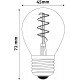 Avide LED Soft Filament Σφαιρική 3W E27 360° Θερμό 2700K