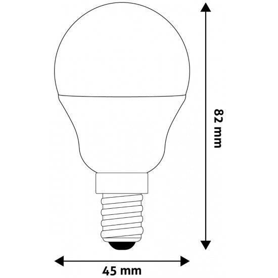 Avide LED Σφαιρική G45 6.5W E14 Θερμό 2700K Υψηλής Φωτεινότητας