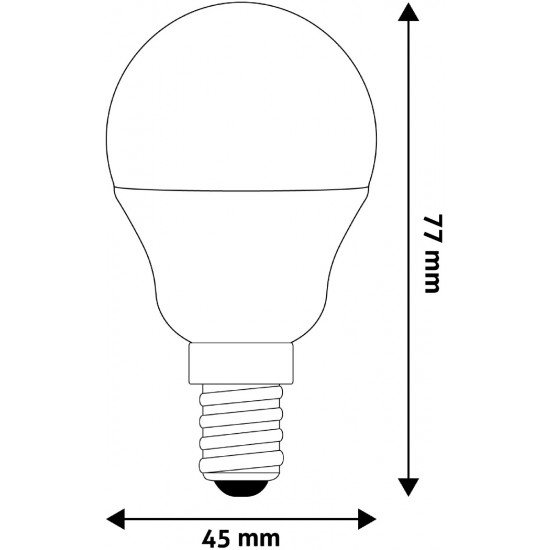 Avide LED Σφαιρική G45 2.5W E14 Θερμό 3000K Υψηλής Φωτεινότητας