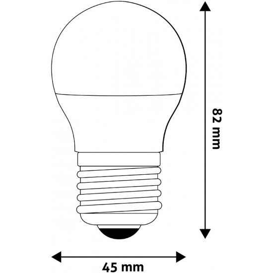 Avide LED Σφαιρική G45 2.5W E27 Ψυχρό 6400K