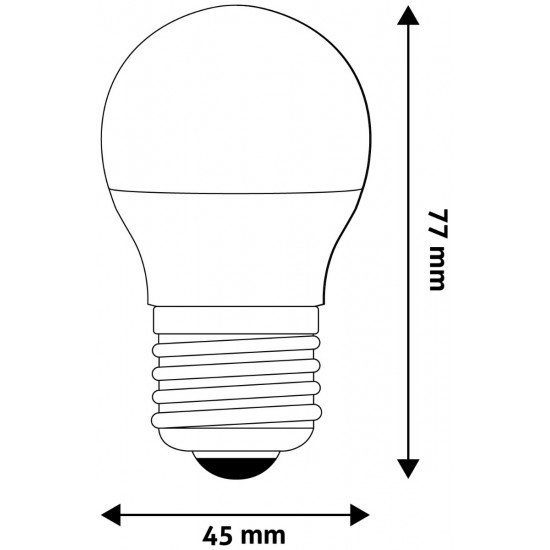 Avide LED Σφαιρική G45 6.5W E27 Ψυχρό 6400K Υψηλής Φωτεινότητας