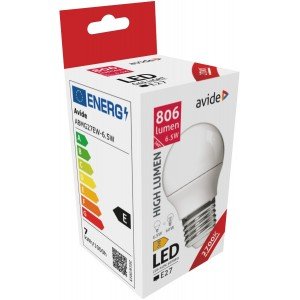 Avide LED Σφαιρική G45 6.5W E27 Θερμό 2700K Υψηλής Φωτεινότητας Avide LED Σφαιρική G45 6.5W E27 Θερμό 2700K Υψηλής Φωτεινότητας