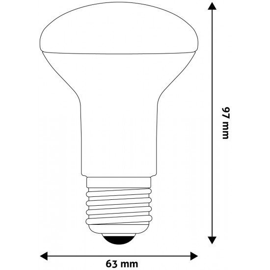 Avide LED R63 8W E27 Ψυχρό 6400K