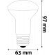 Avide LED R63 8W E27 Λευκό 4000K