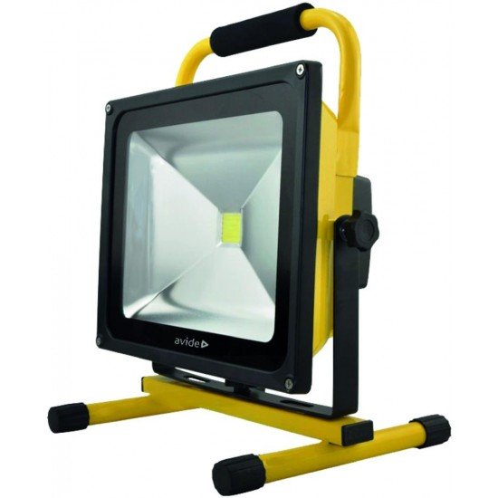 Avide LED Προβολέας Επαναφορτιζόμενος 30W Λευκό 4000K