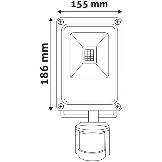 Avide LED Προβολέας COB  20W Ψυχρό 6400K Φωτοκύτταρο