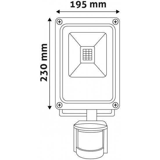 Avide LED Προβολέας COB  30W Ψυχρό 6400K Φωτοκύτταρο