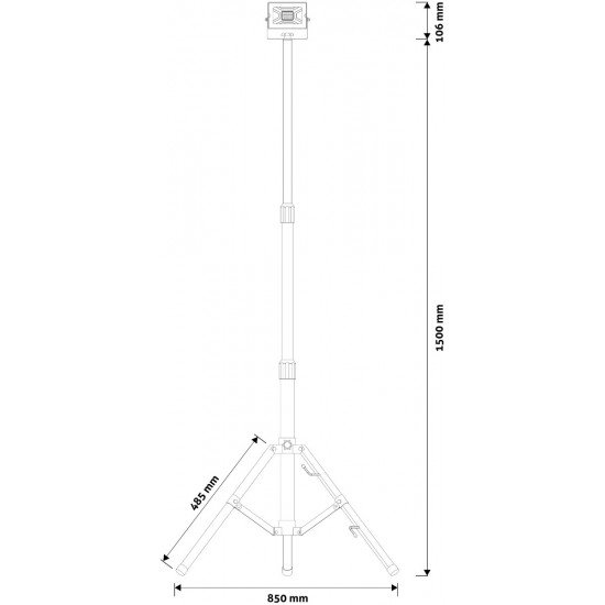 Avide LED Floodlight Slim SMD  20W White 4000K 1 Head with Tripod