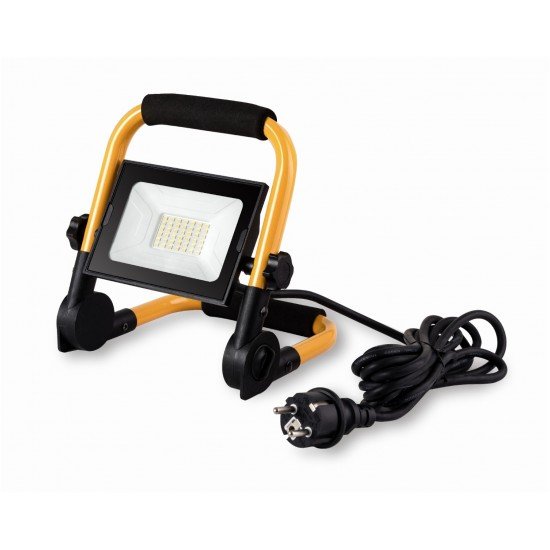 Avide LED Προβολέας Slim SMD  30W με Βάση 1.5m Λευκό 4000K