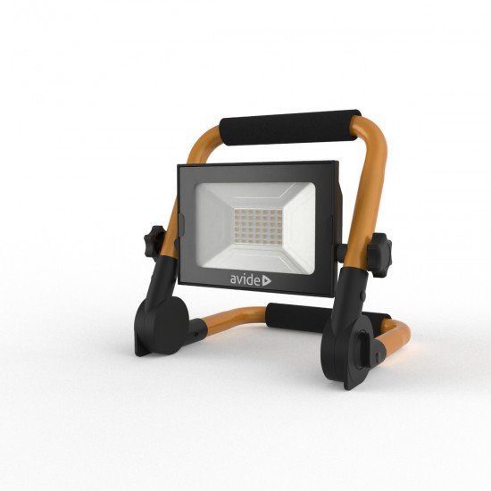 Avide LED Προβολέας Slim SMD  30W με Βάση 1.5m Λευκό 4000K