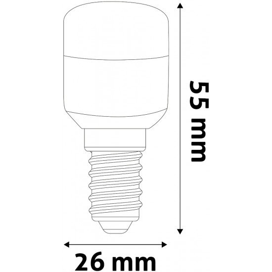 Avide LED T26 1.3W Θερμό 3000K