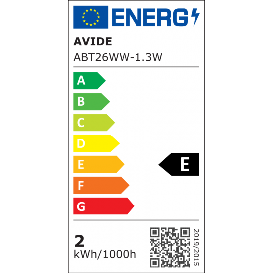 Avide LED T26 1.3W Θερμό 3000K