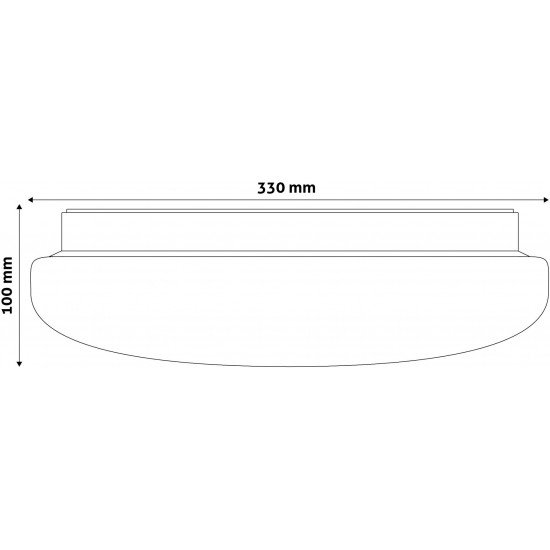 Avide LED Μοντέρνα Πλαφονιέρα Οροφής Τετράγωνο type Desdemona 18W 330*100m